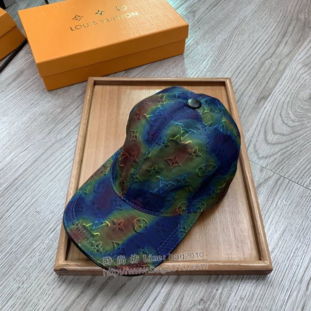 LV新品男士帽子 路易威登紮染印花鴨舌帽棒球帽  mm1333